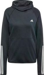 Adidas Own The Run 3 Sudadera negra con capucha para mujer