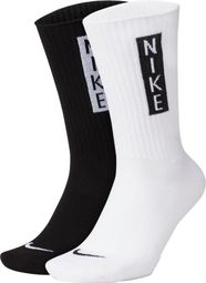 Paar Nike Heritage White/Black Socks (x2)