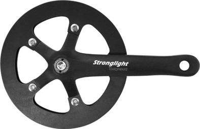 PEDALIER ROUTE STRONGLIGHT 8V. IMPACT S NOIR 170mm 42dts AVEC CARTER POUR TRANSMISSION AVEC TENDEUR DE CHAINE (AXE CARRE 118mm)