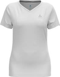 Camiseta de manga corta para mujer Odlo F-Dry Blanca