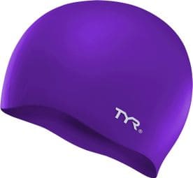 TYR Silicon Cap No Wrinkle Purple Swim Cap