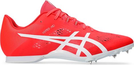 Zapatillas de Atletismo Unisex Asics Hyper MD 8 Rojo Blanco