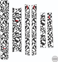 Kit Protection de Cadre Slicy Custom Dazzle Blanc / Noir Brillant