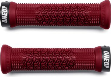Puños OneUp Goldstone Lock-On, color granate
