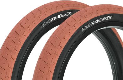 2x pneus BMX ACME 20 pouces x 2 40 pouces marron KHE