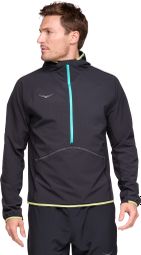 Hoka SkyGlow Heren 1/2 Zip Winddichte jas Zwart