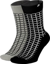 Paar Socken (x2) Nike Sportswear SNKR Mehrfarbig Schwarz / Grau