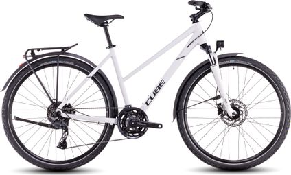 Cube Nature Pro Allroad Trapeze Hybrid Bike Shimano Cues 10S 700 mm Cotton White Grey 2025