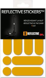 B REFLECTIVE 3M® E-RIDE STANDARD™  Kit de stickers réfléchissants colorés pour 2 Trottinettes  Gyroroues et autres EDPM  3M Technology™  or