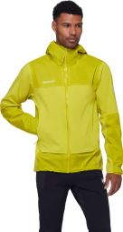 Giacca impermeabile Mammut Ducan Guide Hooded gialla da uomo