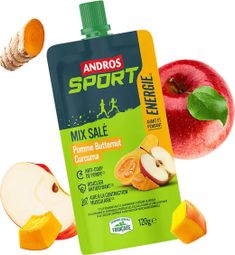 Andros Sport Puré Energético Salado - Manzana/Cacahuete/Cúrcuma 120g