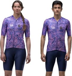Maillot Manches Courtes Unisexe LeBram Race Aero Édition LeBram x Tā Energy Violet Bleu
