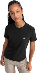 T-shirt randonnée manches courtes femme Eiger Noir