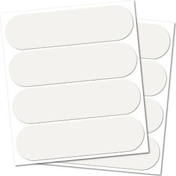 B REFLECTIVE Eco STANDARD  (Lot de 2) Kit 4 autocollants réfléchissants  8 5 x 2 7 cm  blanc