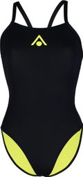 Aquasphere Essential Tie Back Swimsuit Black Yellow