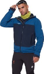 Mammut Crag Hooded waterdichte jas voor heren, blauw