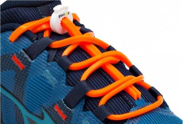 Lacets élastiques pour le trail - silicone - orange fluo