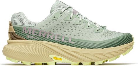 Merrell Agility Peak 5 Gore-Tex Trailrunning-Schuhe Grün/Beige Damen