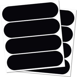 B REFLECTIVE Eco STANDARD  (Lot de 2) Kit 4 autocollants réfléchissants  8 5 x 2 7 cm  Noir