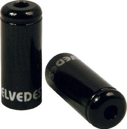 Elvedes 5.0mm Aluminium Brake Liner Ends 10 stuks Zwart