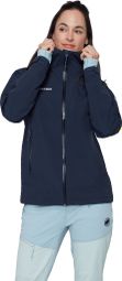 Mammut Crag Hooded waterdichte jas voor dames, blauw