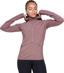 Hoka SkyGlow Women's Brown 1/2 Zip Winddichte jas