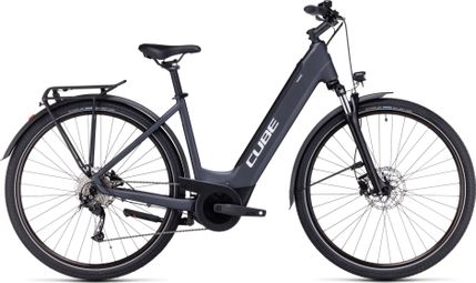 Cube Touring Hybrid One 625 Bicicleta híbrida eléctrica de fácil acceso Shimano Alivio 9S 625 Wh 700 mm Gris 2024