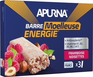 APURNA Energy Bar Raspberry Hazelnut Box 3x40g