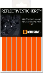 B REFLECTIVE 3M® LINES  Kit de Bandes Réfléchissantes  Multi Support : Vélo  Gyroroue et autres EDPM  3M Technology™  1x15cm  Orange