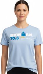 Ironman 70.3 Jonkoping Blauw Korte Mouw T-shirt