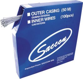 Paquete de 100 cables de cambio trasero de acero galvanizado Saccon