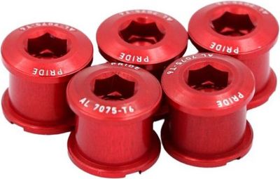 Pride Tornillos/Tuercas Plato Vortex Aluminio 6.5 mm Rojo