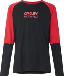 Oakley Switchback Trail Langarmshirt Schwarz Rot