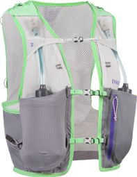 Chaleco de trail para mujer Evadict8L Gris/Blanco/Verde