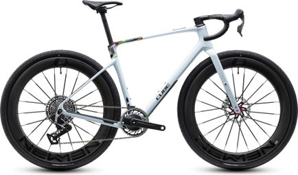 Vélo de Gravel Cube Nuroad C:62 SLT Sram Red AXS 13V 700 mm Gris Bleu Glacier / Magenta 2027