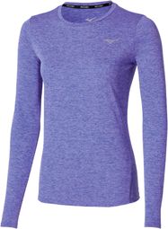 Maglia a maniche lunghe Mizuno Core Impulse blu da donna