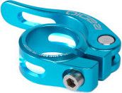 Radio Bikes Raceline CNC-Sattelklemme Schnellspanner Blau Cyan