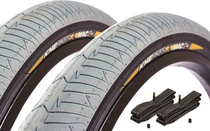 Set de pneus BMX KHE MAC2+ 20 pouces x 2 30 pouces + chambre à air AV