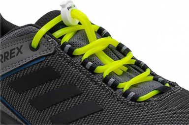 Lacets Ronds Elastiques Pour Chaussure De Randonnée Silicone - jaune fluo