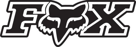 Stickers Fox Racing Shox Logo Fox 17.5cm Noir