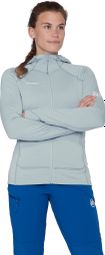 Mammut Taiss Hooded fleece jas lichtblauw dames