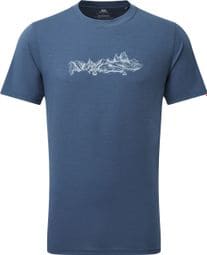 T-Shirt Technique Mountain Equipment Groundup Skyline Bleu