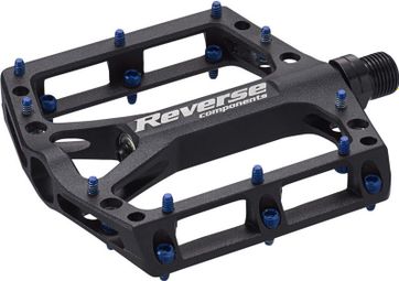 Reverse Black One Flat Pedale Schwarz Blau