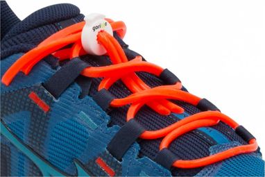 Lacets élastiques pour le trail - silicone - rouge fluo