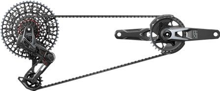 SRAM X0 T-Type Eagle AXS D2 DUB Wide 32-Tooth 12-Speed Chainring Set with Guards, Black (Without Cassette)