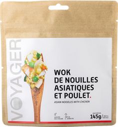 Voyager Comida Liofilizada para Wok de Fideos Asiáticos y Pollo 145g