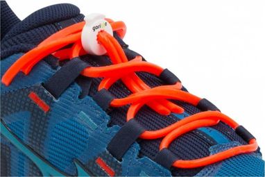 Lacets Ronds Elastiques Pour Chaussure De Randonnée Silicone- rouge fluo