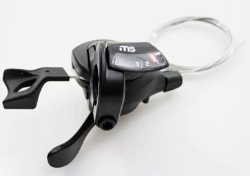 MANETTE DERAILLEUR GAUCHE VTT 3V PUSH/PULL S/R M5.