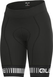 Damen Trägerlose Radhose Alé Strada Schwarz/Weiß