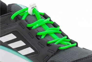 Lacets Ronds Elastiques Pour Chaussure De Randonnée Silicone - vert fluo